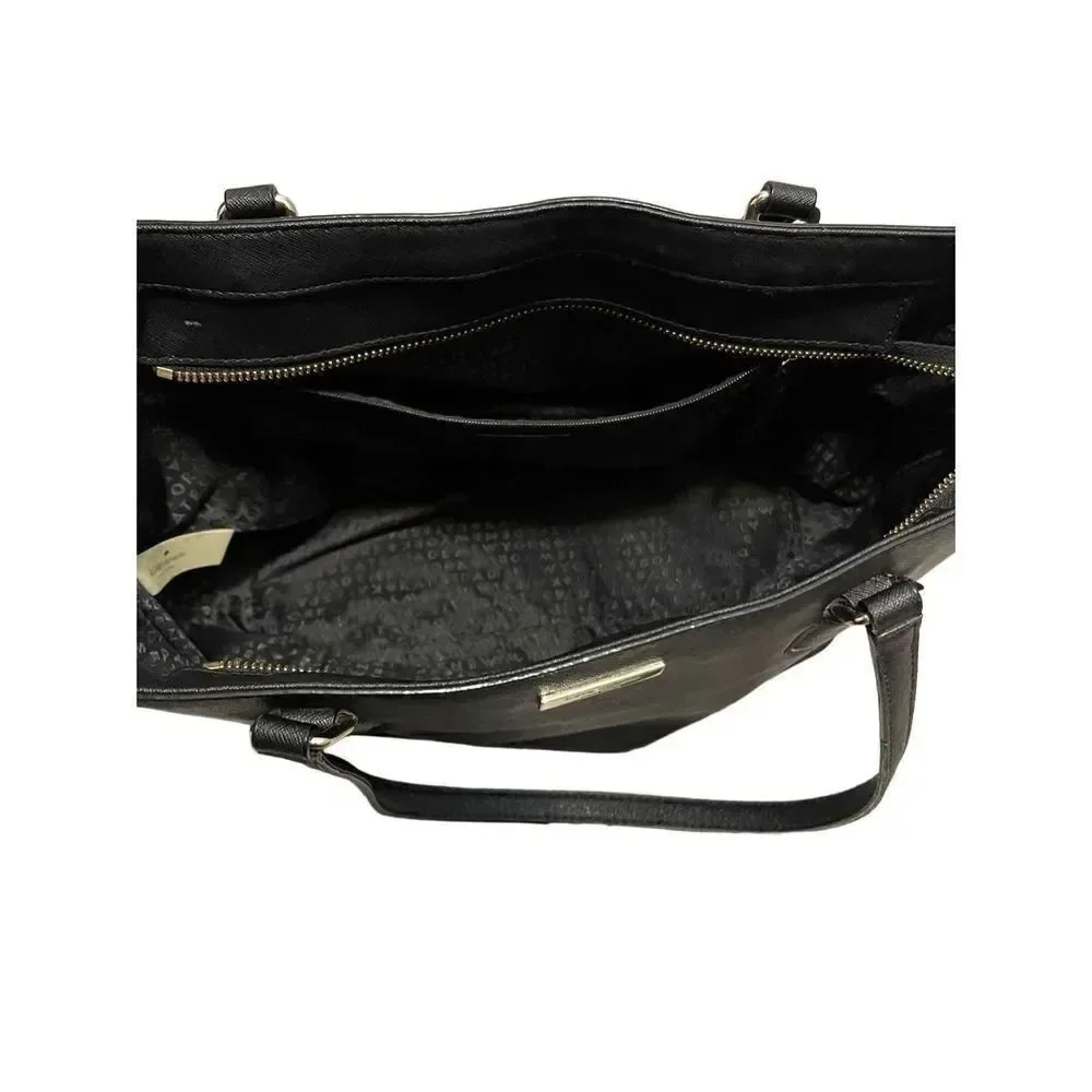 Kate Spade Black Leather Zip Tote